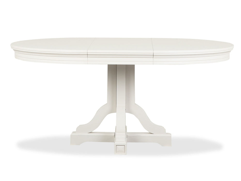 Willowbrook - Extendable 48" Round Dining Table - Egg Shell White Magnussen Furniture