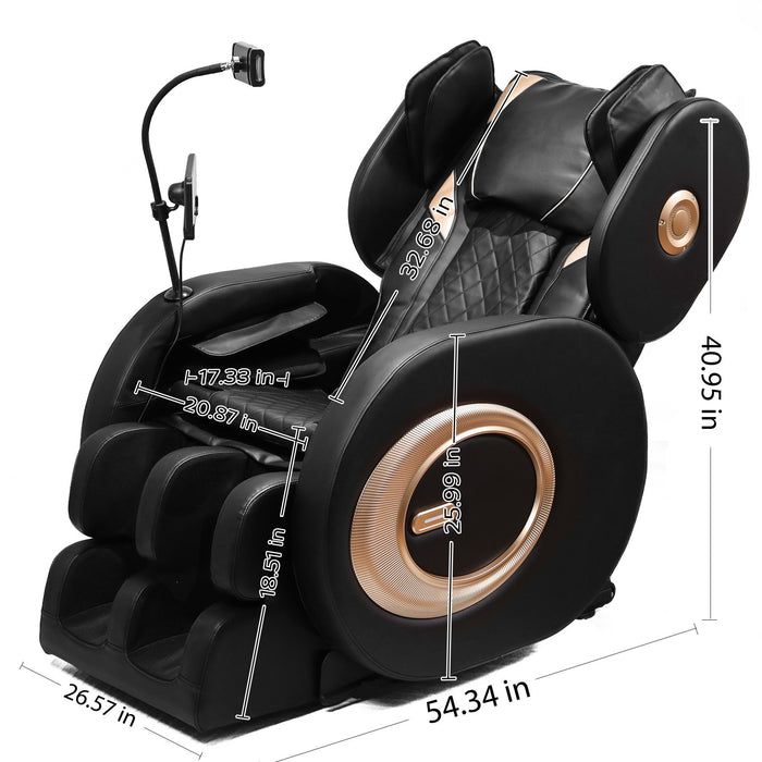 Automatic Massage Chair Recliner With Zero Gravity And Full Body Air Pressure - Black Home Essentials