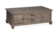 Lancaster - Lift Top Storage Cocktail Table (With Casters) - Dove Tail Gray Magnussen Furniture