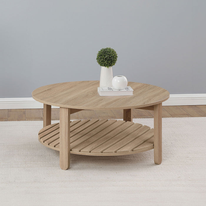 Altos - 1 Shelf Round Table Furniture Max