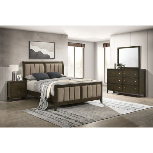 Clement - 4 Piece Queen Bedroom Set With Tufted Headboard - Dark Coffee Furniture Max