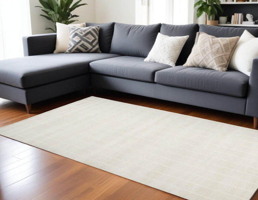 9' x 12' Geometric Area Rug - Cream