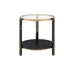 Thistle - End Table - Clear Glass, Faux Black Marble Top & Champagne ACME