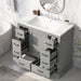Modern Bathroom Vanity With Sink, 6 Drawers, Adjustable Shelf Hearth and Haven