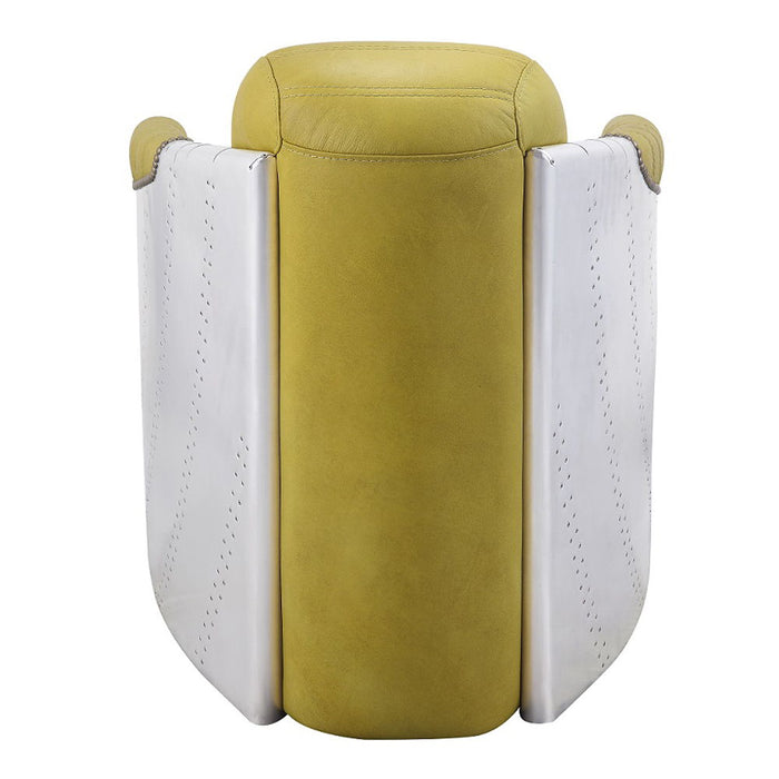 Brancaster - Accent Chair - Yellow Top Grain Leather & Aluminum ACME