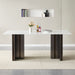 Rectangular Dining Table - Gray / White Home Essentials