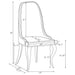 Luxury Upholstered Back Dining Chairs (Set of 2) Furniture Max