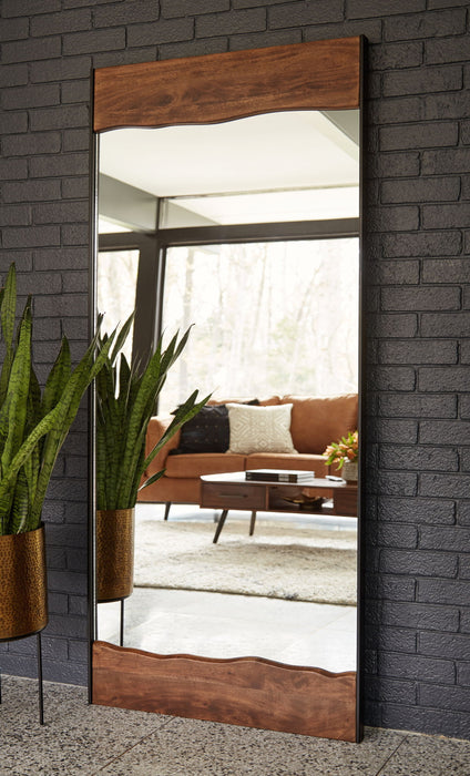 Panchali - Floor Mirror - Brown / Black Signature Design by Ashley®