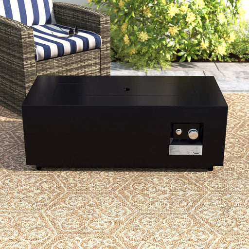 Modern Design Outdoor Fire Pit Table With Cover LSI Patio Furniture