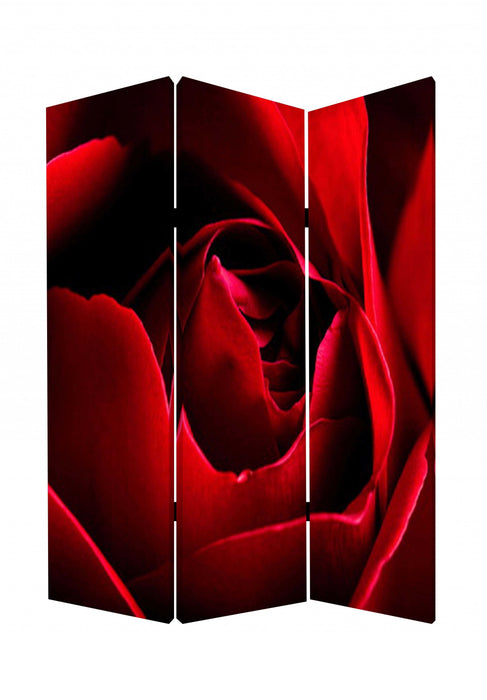 Wood Canvas Rose Screen - Multi Color