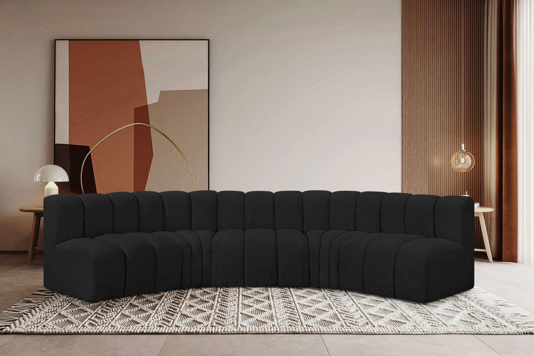 Arc - Boucle Fabric 5 Piece U-Shaped Modular Sofa Meridian Furniture