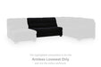 SimpleJoy - Armless Loveseat - Onyx Signature Design by Ashley®