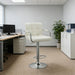 Adjustable Swivel Arm Bar Stool With Cushion - White Home Essentials