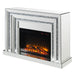 Noralie - 35" Fireplace - Mirrored & Faux Diamonds ACME