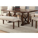 Dining Table With Leaf And Unique X Design Base - Cherry Home Essentials