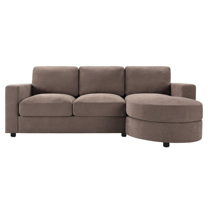 Modern L-Shaped Sectional Sofa With Curved Chaise, USB Ports, And Side Storage Pockets Hearth and Haven