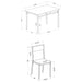 5 Piece Dining Set - Black Furniture Max