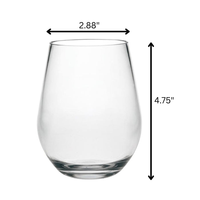 Halo - Oval Hi Ball Tritan Plastic Drinking Glasses, Bpa Free, 20Oz (Set of 4) - Clear