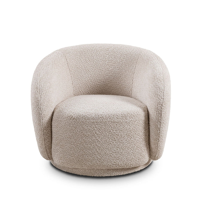Swivel Accent Upholstered Barrel Chair Home Essentials
