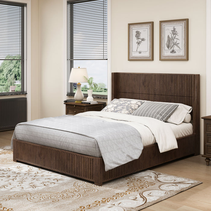 Platform Bed Frame With Headboard, Floor Standing Design Home Essentials