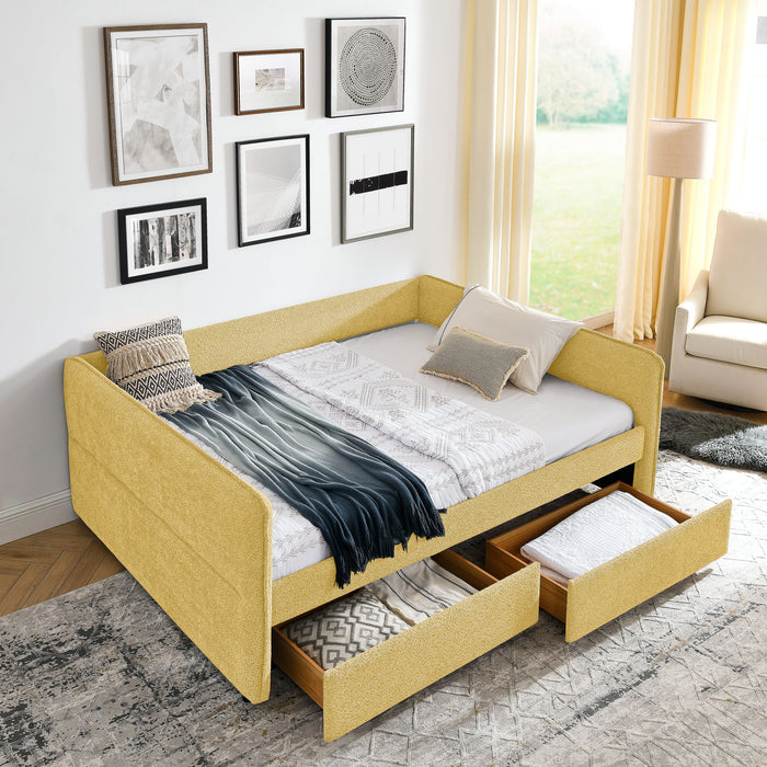Upholstered Daybed & 2 Drawers Home Essentials