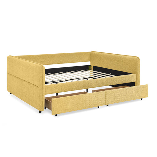 Upholstered Daybed & 2 Drawers Home Essentials