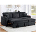 Convertible Sectional With USB / USB - C Port, Storage Chaise, Pull-Out Bed Home Essentials