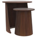 Lionett - 2 Piece Round Nesting Table Set And Round Design - Dark Brown Furniture Max