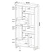 6 Tier Rectangular Bookcase With Accents - Brown Furniture Max
