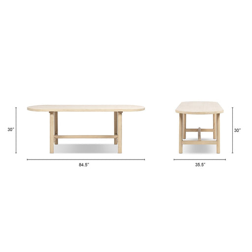 Milo - 8 Seat Oval Dining Table - Natural Jennifer Taylor Home