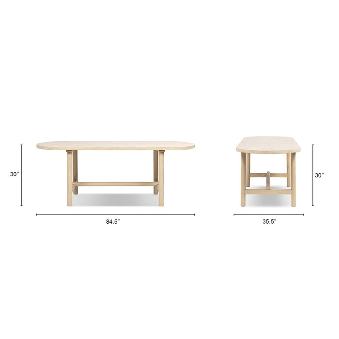 Milo - 8 Seat Oval Dining Table - Natural Jennifer Taylor Home