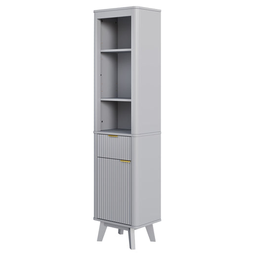 Tall Bathroom Storage Cabinet With Adjustable Shelves And 1 Drawer & Door Noble House