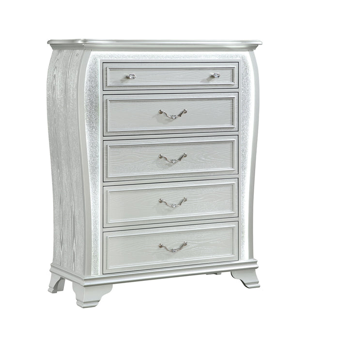 Aurelia - Chest & LED Lighting - Silver Global Furniture USA