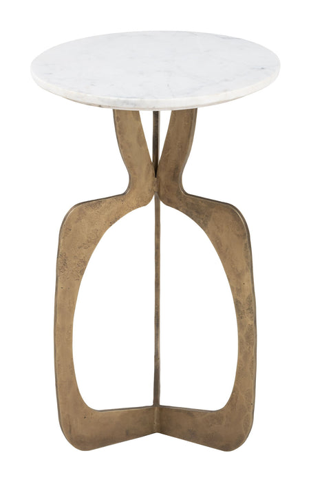 Ophelia - Side Table - White / Brass Zuo Modern