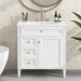 Bathroom Vanity With 2 Drawers And Tip-Out Drawer, Storage Cabinet Hearth and Haven