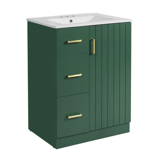 Bathroom Vanity With Under Mount Sink, 2 Drawers And Soft Closing Door Hearth and Haven