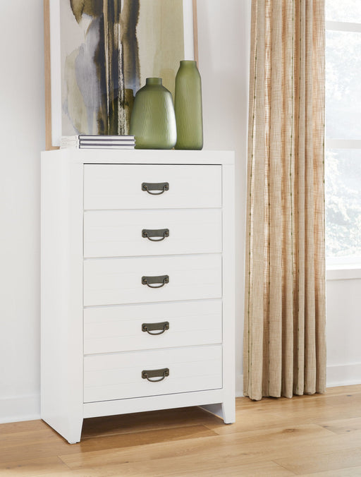 Binterglen - Five Drawer Chest - White Signature Design by Ashley®