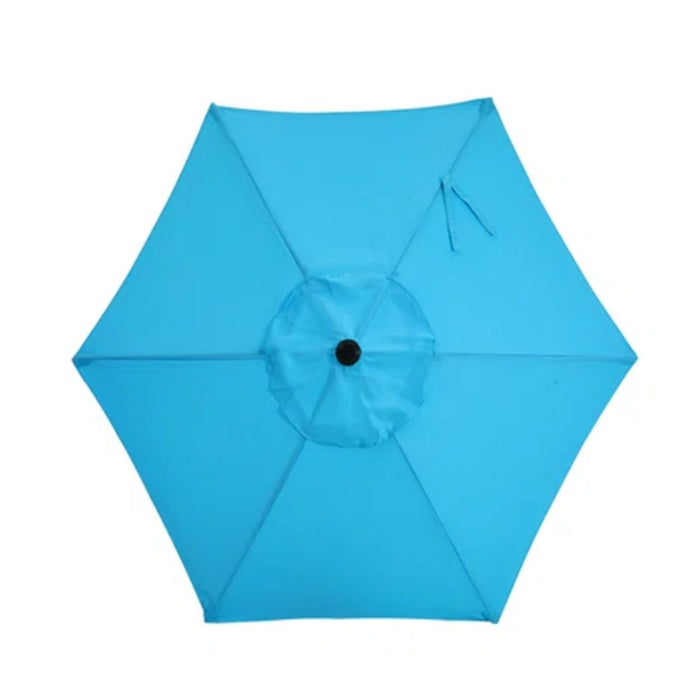 Umbrella With Crank Lift & Tilt, UV-Resistant Canopy For Patio