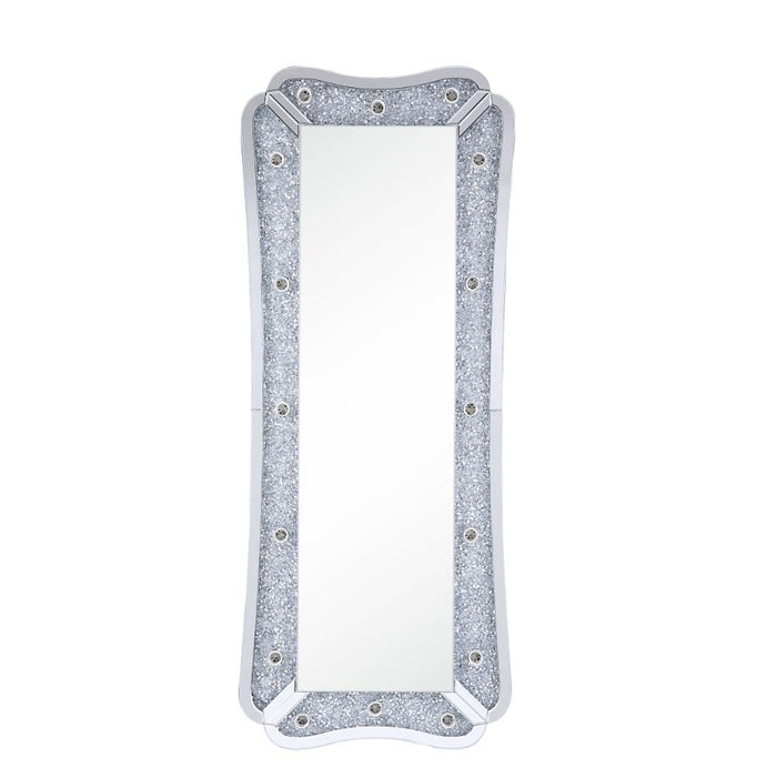Noralie - 63" Floor Mirror With Faux Diamonds - Mirrored ACME