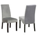 Upholstered Dining Chair Soft Padded Seat And Flared Back Design (Set of 2) - Gray Furniture Max