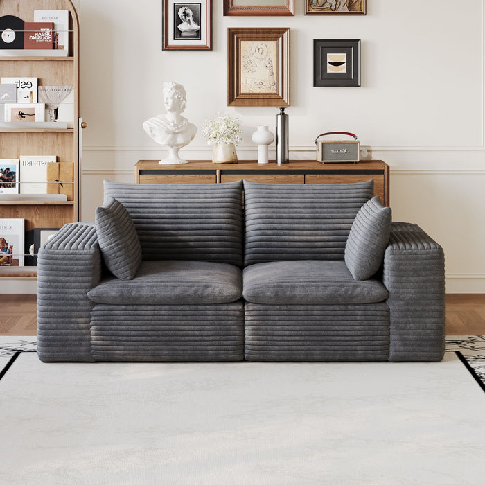 Cloud Sofa, Deep Seat Couches, Removable Cushion For Living Room - Dark Gray Home Essentials