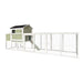 Chicken Coop, Large Outdoor Hen House With Run And Nesting Box Poultry Cage, Rabbit Hutch - Gray Green Daily Nest