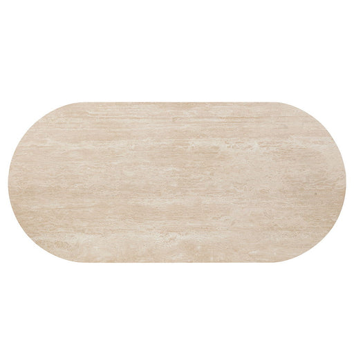 Leonardo - Dining Table - Travertine Top & Dark Oak ACME