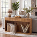 Fluted Console Table With 3 Drawers, Long Sofa Table Behind Couch For Living Room Home Essentials