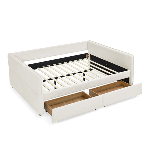 Upholstered Daybed & 2 Drawers Home Essentials