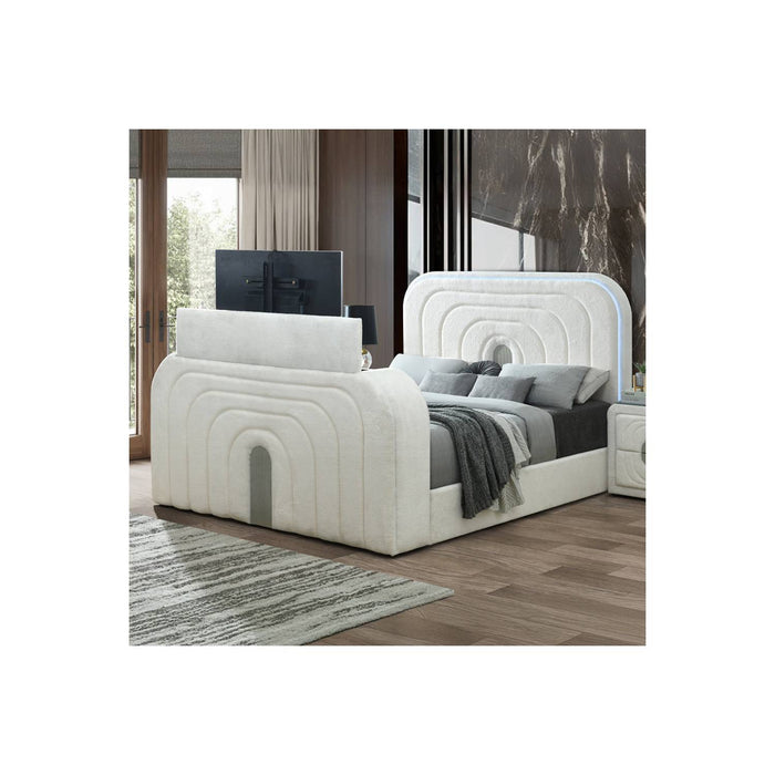Shelyn - Bed With LED, TV Stand, Fireplace & Bluetooth Acme