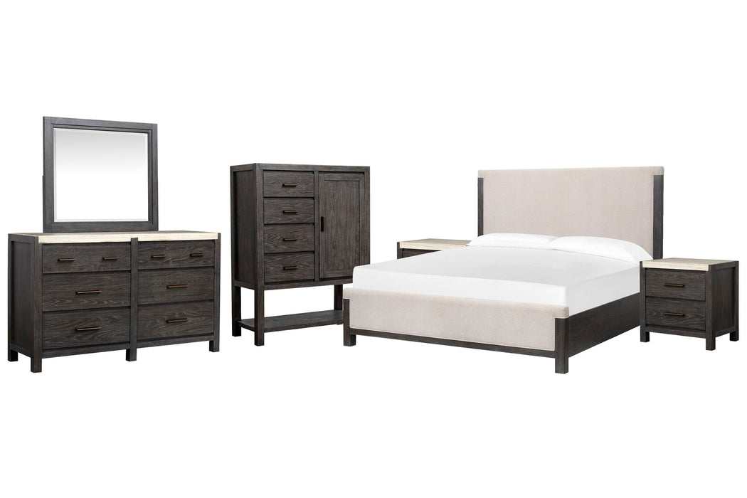Plum Creek - Upholstered Panel Bedroom Set Magnussen Furniture