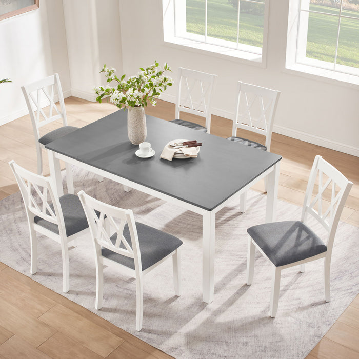 Modern Dining Set With Upholstered Chairs Home Essentials