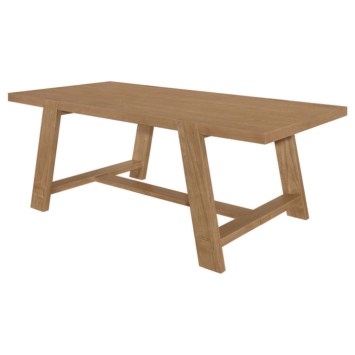 Gavilon - Rectangular Trestle Base Dining Table - Brown Furniture Max