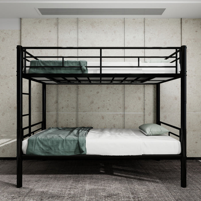 Bunk Bed For Kids, Convertible Frame With Ladders & Guardrail